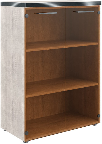 Шкаф со стеклянными дверьми и топом TMC 85.2 Дуб Каньон 854х452х1203